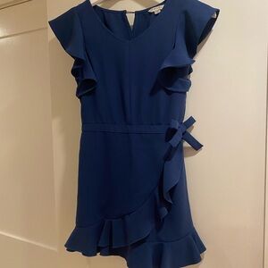 Habitual Navy Ruffle Mini Dress